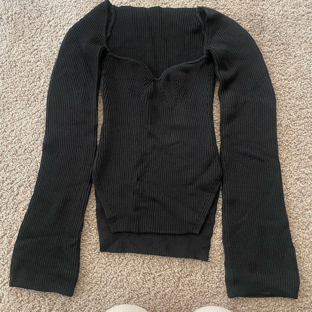Bell Sleeve Knit Top